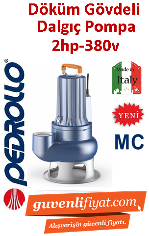 PEDROLLO MC 20/50 380V 2HP Döküm Gövdeli Foseptik Dalgıç Pompa