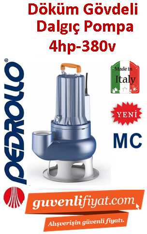 PEDROLLO MC 40/50 380V 4HP Döküm Gövdeli Foseptik Dalgıç Pompa