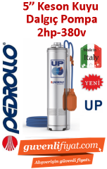 PEDROLLO UP 2/6 380V 2HP 5\'\' Keson Kuyu Dalgıç Pompa