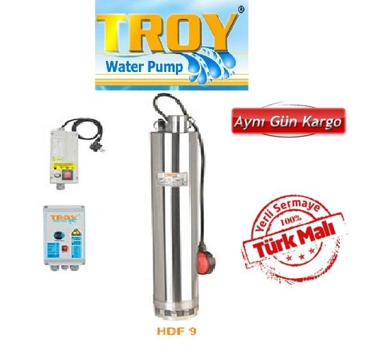 TROY HDT 9 1100W 380V 5'' PASLANMAZ DALGIÇ POMPA