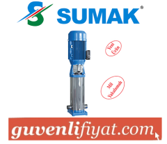 SUMAK SHTPD16-550/8 5.5 HP 380W DÜŞEY MİLLİ PASLANMAZ ÇARK VE DİFÜZÖRLÜ INLINE POMPA