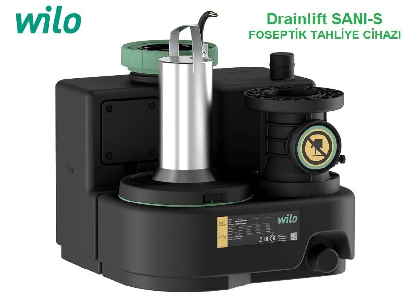 WİLO Drainlift SANI-S S.11M/1 0.75kW 220V ENTEGRE POMPALI KOMPAKT FOSEPTİK ATIK SU TAHLİYE CİHAZI (TERFİ ÜNİTESİ)