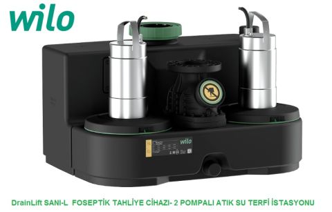 WİLO Drainlift SANI-L.16M/1   2X1.5kW 220V  ÇİFT POMPALI  FOSEPTİK ATIK SU TAHLİYE İSTASYONU (ATIK SU TERFİ ÜNİTESİ)