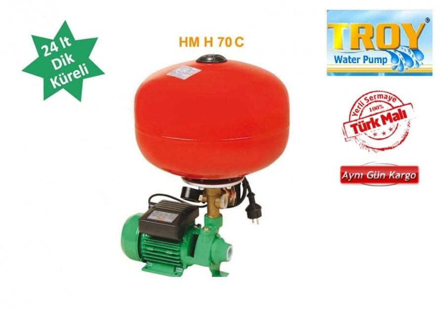 TROY HM H 70 C 220V 0.7 HP PAKET HİDROFOR (2 KAT 2 DAİRE)