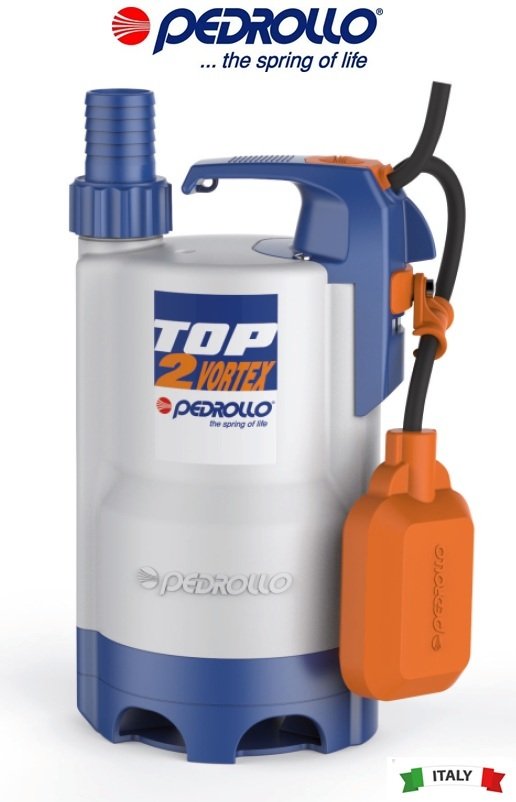 Pedrollo TOP 3 - VORTEX 0.75Hp 220V  Plastik Gövdeli Drenaj Dalgıç Pompa