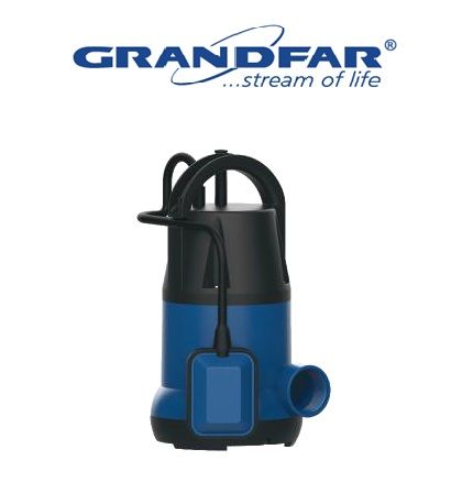 Grandfar GP551F  0.75Hp 220V  Plastik Gövdeli Drenaj Dalgıç Pompa
