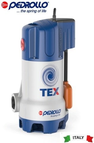Pedrollo TEX 3 0.75Hp 220V Cam Fiber Gövdeli Drenaj Dalgıç Pompa