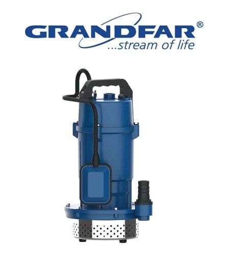 Grandfar QDX1.5-32-0.75F  1Hp 220V  Alüminyum Gövdeli Keson Kuyu Pompası (Temiz Su Drenaj Pompası)