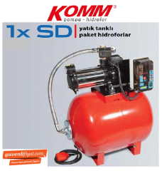 STAR 1 SD-Y 80/10 T 2.HP 380V 100 LT YATIK TANKLI SESSİZ ÇOK KADEMELİ PAKET HİDROFOR