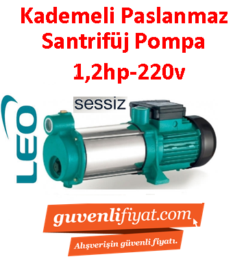 LEO 5XCSm100S 1.2HP 220v Paslanmaz Kademeli Santrifüj Pompa