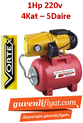 VORTEX VPJ Jet 124 1Hp 220V 4kat-5daire Jet Paket Hidrofor