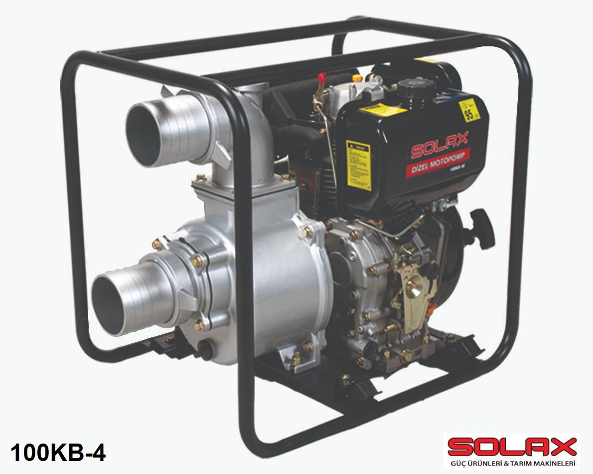 SOLAX 100KB-4 10 HP   4'' İPLİ DİZEL SU MOTORU (MOTOPOMP)