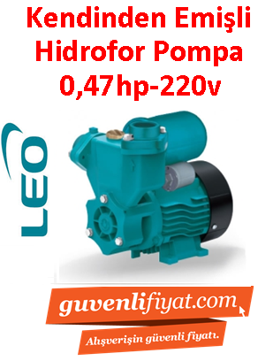 LEO LKSm350A 0.47HP 220v Kendinden Emişli Sürtme Fanlı Hidrofor Pompa