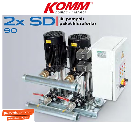 STAR 2 SD 90/6 T 2x3 HP 380V İKİ POMPALI PAKET HİDROFOR