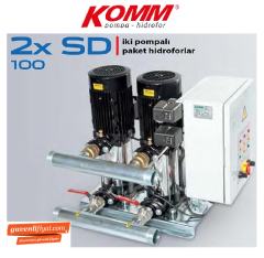 STAR 2 SD 100/5 T 2x5.5 HP 380V İKİ POMPALI PAKET HİDROFOR