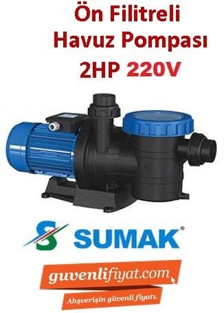 SUMAK SMH200 2Hp 220v Ön Filitreli Havuz Pompası