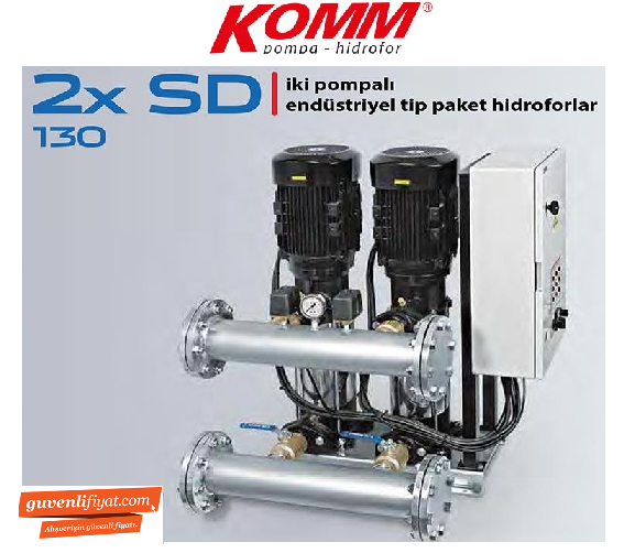 STAR 2 SD 130/5 T 2x7.5 HP 380V İKİ POMPALI PAKET HİDROFOR