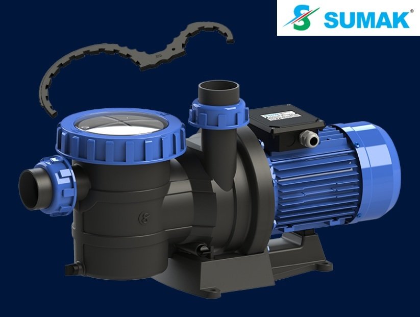 SUMAK SMHT85 0.85Hp 380v Ön Filtreli Havuz Pompası