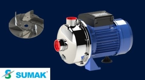 Sumak SMINOX/A-100T X 1Hp 380V Paslanmaz Santrifüj Pompa (AISI 316)