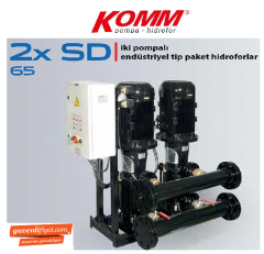 STAR 2 SD 65-3 2x60 HP 380V İKİ POMPALI ENDÜSTRİYEL TİP PAKET HİDROFOR