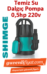 SHIMGE CSP400C-5 0.5HP 220v Plastik Gövdeli Temiz su Dalgıç Pompa