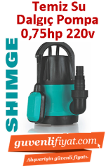 SHIMGE CSP550C-5 0.75HP 220v Plastik Gövdeli Temiz su Dalgıç Pompa