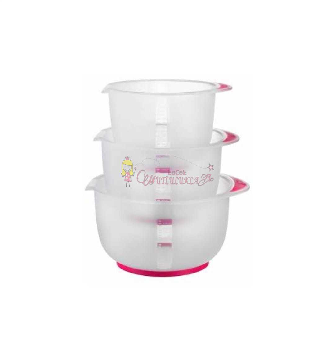 3lü Mikser Plastik Karıştırma Kabı