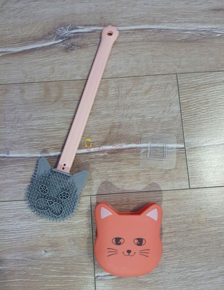 Kedi Modelli Ithal Silikon Tuvalet Fırçası