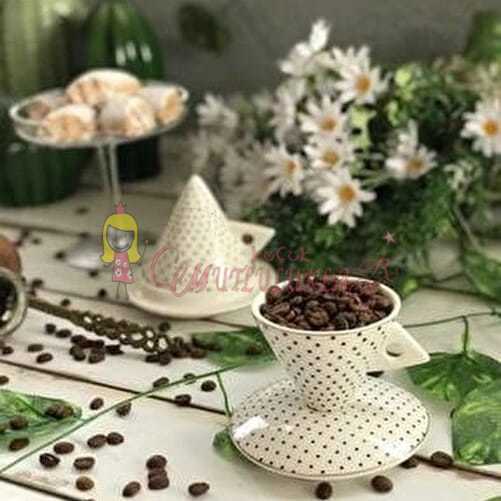 Perotti Porselen Altılı Koni Kahve Fincanı Takımı