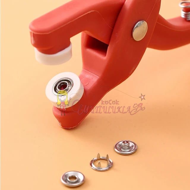 Çıt Çıt Düğme Ve Pensesi 100 Set Çıt Çıt Metal Düğme Yapma Seti
