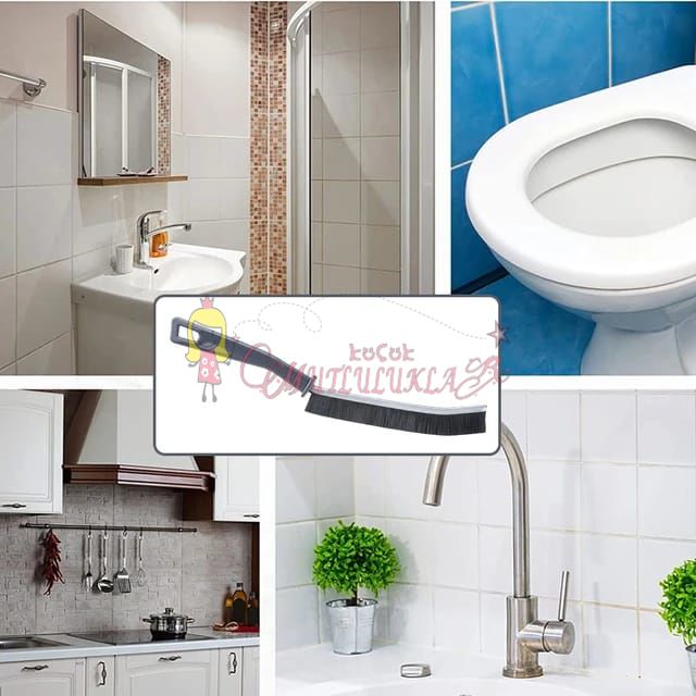 Dar Alan Çok Amaçlı İnce Temizlik Fırçası - Derz Arası Banyo Mutfak Lavabo Detay Temizleme Fırçası