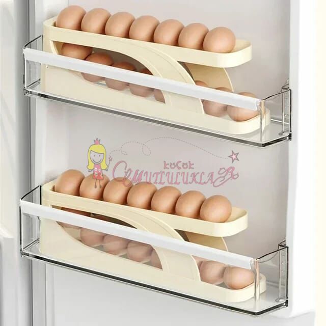2 Katlı Otomatik Buzdolabı Yumurta Standı