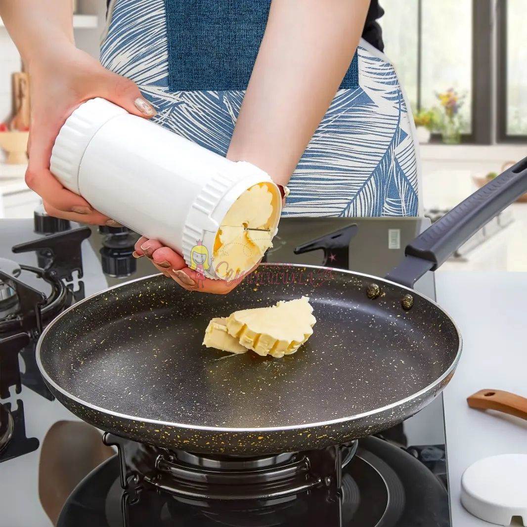 Tereyağı Saklama Ölçme Yayma Ve Kesme Aparatı