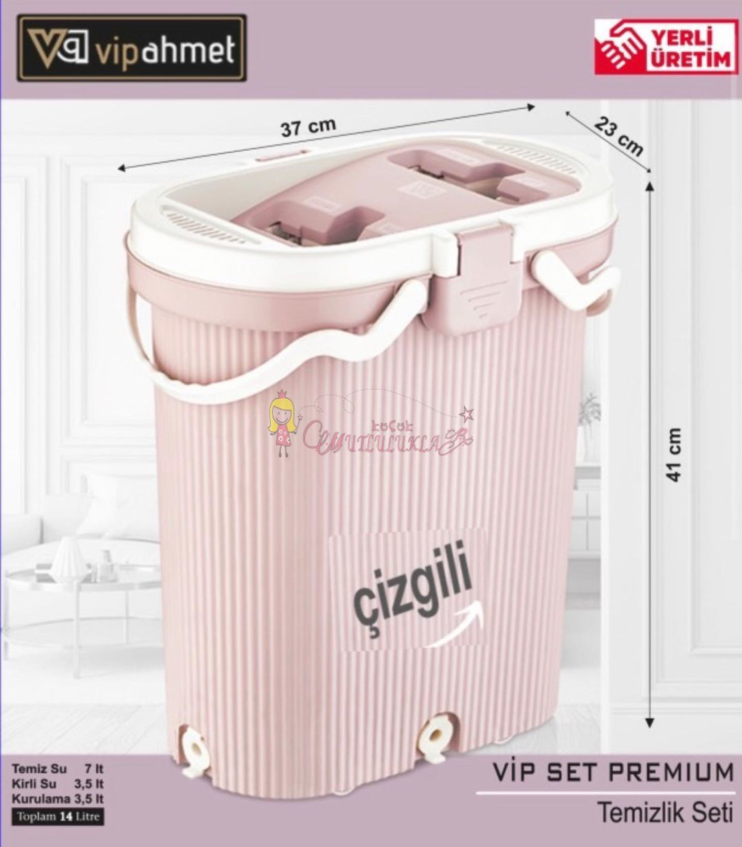 VIP AHMET YENİ PREMIUM ÇİZGİLİ TABLET MOP TEMİZLİK SETİ