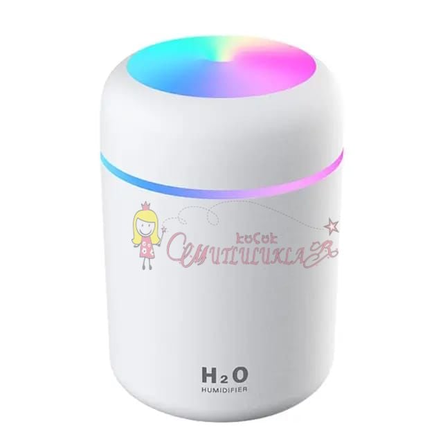 H2O Humidifier 300 ml Ulrasonik Hava Nemlendirici Buhar Makinesi ve Aroma Difüzörü