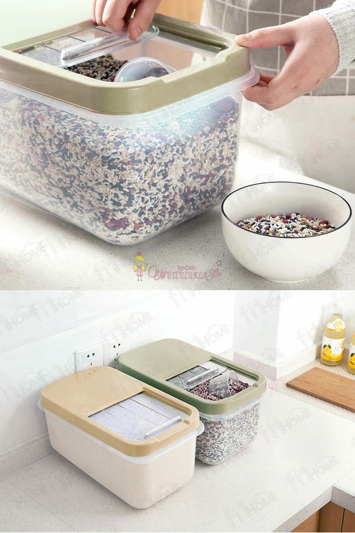 Soft Chef Multi Box 7,5 Lt Saklama Kabı Krem /Antrasit
