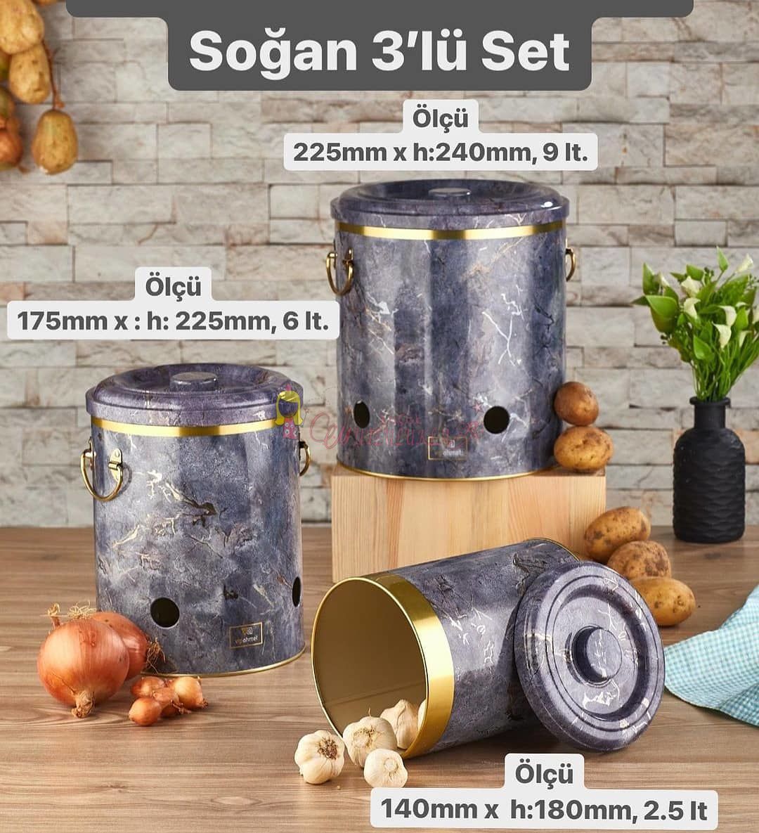 METAL 3LÜ SOGAN PATATES SETİ