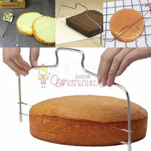 Pasta Kek Dilimleme Bölme Teli Kesme Aleti Aparatı