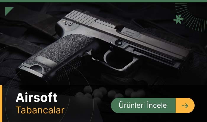 Glock airsoft 17, Glock 19, Sig Sauer gibi herkesin aradığı airsoft modelleri.
