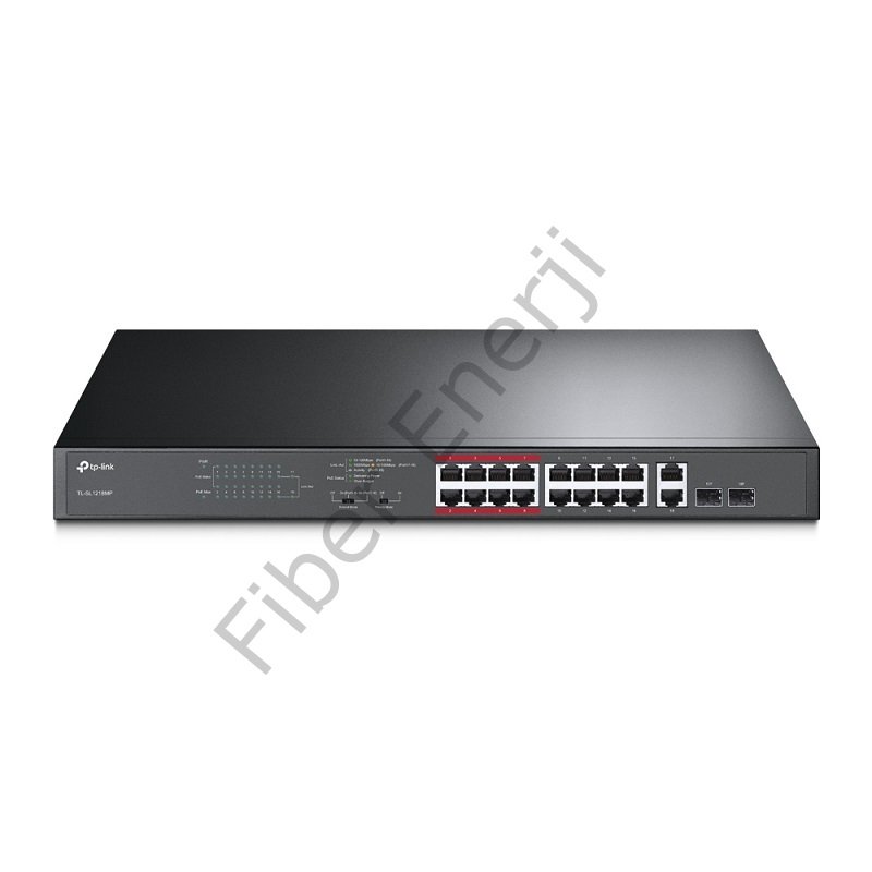TP-Link TL-SL1218MP(UN) 16Port 10/100 2 PORT GBİT UNMANAGED  POE Switch