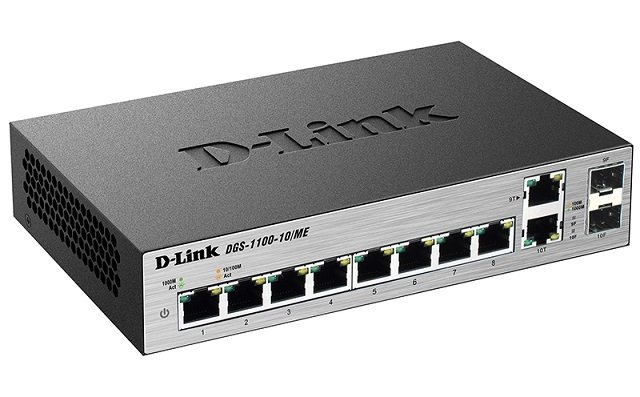 D-Link Dgs-1100-10/ME/A1A 8-Port Gb+2SFP Switch