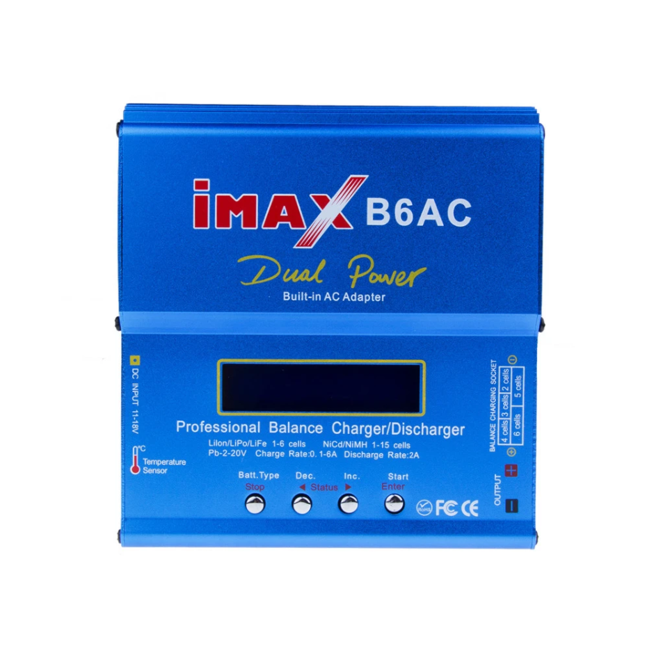 iMAX B6AC Dahili Adaptörlü NIH 2-6S  Lipo Pil Şarj Aleti (80W)
