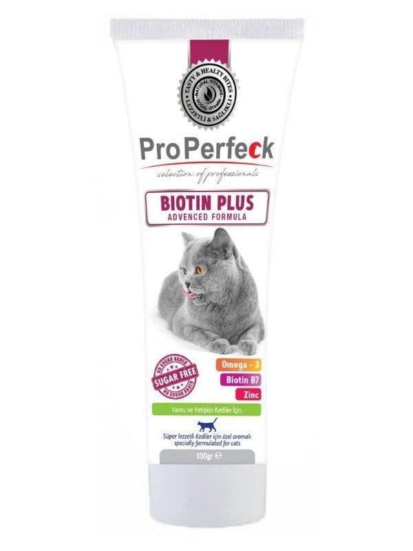 Pro Perfeck Biotin Plus Paste Kediler Için Tüy Sağlığı Tüy Dökülme Engeleyici Vitamin 100 Gr