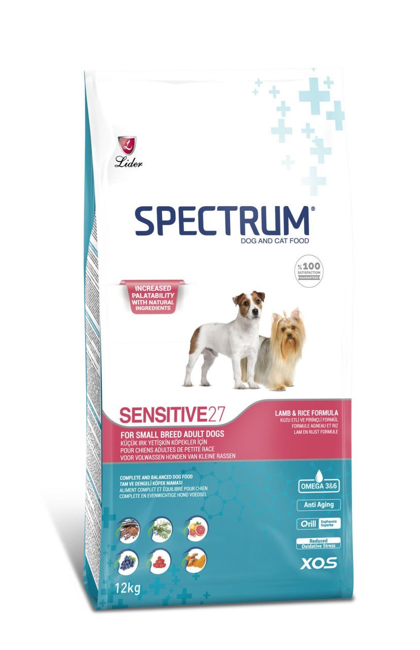 Spectrum Sensitive 27 Küçük Irk Yetişkin Köpek Maması 12 Kg