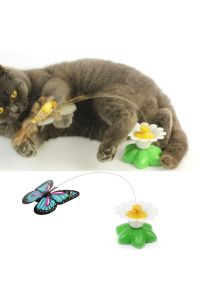 Hareketli Dönen Kelebek - Kedi Oyuncağı ( Pille Çalışır)