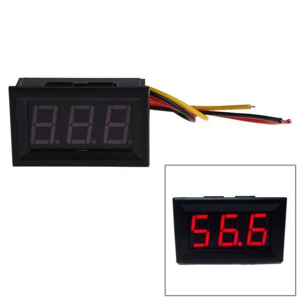 0.56'' 0-100V KIRMIZI 3 KABLOLU DC VOLTMETRE