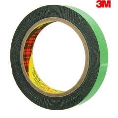 3M 9508B Çift Taraflı Köpük Bant Siyah 19 mm x 5 mt