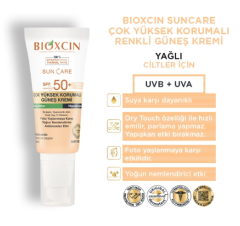 Bioxcin Sun Care Kuru Ciltler için Güneş Kremi SPF 50+ 50 ml - Renkli