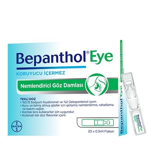 Bepanthol Eye Nemlendirici Göz Damlası Tekli Doz 20x0.5 Ml