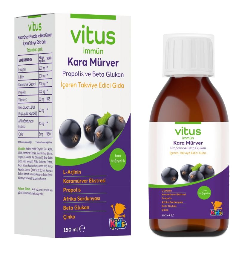 Vitus Immun KIDS Karamürver Propolis ve Betaglukan Sıvı 150ml